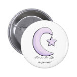 Purple Moon Pinback Button