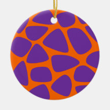 Purple Mosaic Christmas Ornaments