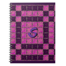 Purple Mosaic Tile Look Note Book