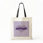 Purple Mother of the Bride Canvas Bags