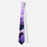 "Purple Mountains Majesty" Moose Watercolor Neck Tie