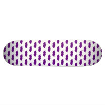 Purple Moustaches Custom Skateboard