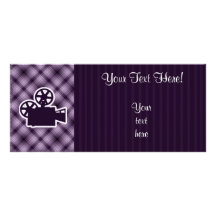Purple Movie Camera Rack Card Template