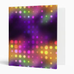 Purple Multi Bokkeh Circles of Light 3 Ring Binder