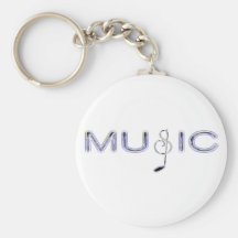 Purple Music with Note for Music Lovers Key Chain