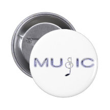 Purple Music with Note for Music Lovers Pins
