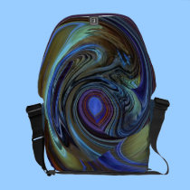 Purple N Gold Feather 2 Messenger Bag messenger bags
