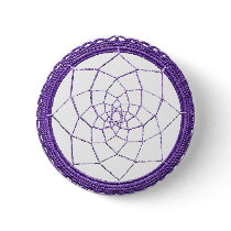 Purple Native American Dream Catcher Buttons