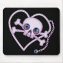 Purple Neon Skull Mouse Pad