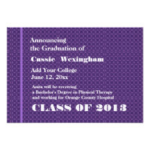 Purple New Grad 2013 or Any Year G309 Invitation