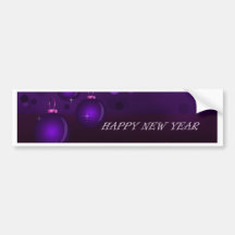 Purple New Year's Day Bumper Stickers
