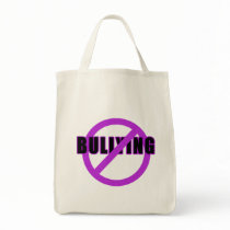 Purple NO BULLYING T-shirts and Buttons Canvas Bags