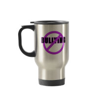 Purple NO BULLYING T-shirts and Buttons Mug
