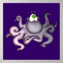 Purple Octopus Print