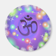 purple om refrigerator magnets