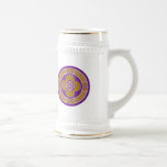 Purple on gold celtic art decorative design mugs