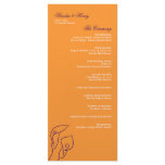 Purple & Orange Calla Lilies Wedding Program rack cards