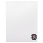 Purple orchid flower tree n sky rock background letterhead