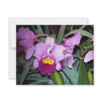 Purple Orchid Personalized Invitations