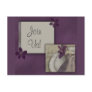 Purple orchid invitation postcard