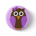 Purple Owl & A Bow Button