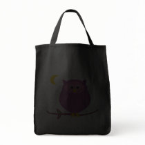 Purple Owl Tote Bag