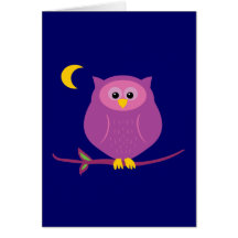 Purple Owl Card