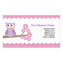 Purple Owl Customizable Business Card Template