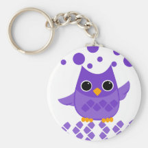Purple Owl Key Chain