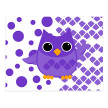 Purple Owl Post Cards