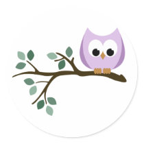 Purple Owl Stickers
