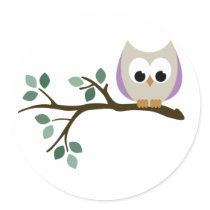 Purple Owl Stickers