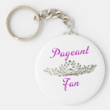 Purple Pageant Fan Keychain