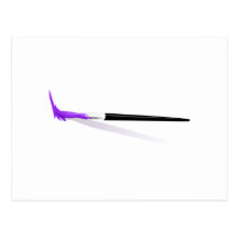 Purple Paint Brush Postcard