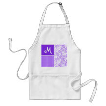 Purple Paisley Pattern Aprons