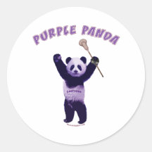 Purple Panda Lacrosse Sticker