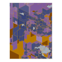Purple Panels Post Card