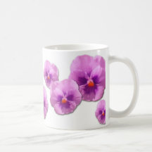 Purple Pansies Impressionist Mugs