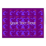 Purple Pansies in Rows and Columns Cards
