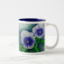 Purple Pansies in the Garden Mugs