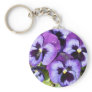 purple pansies key chains