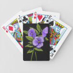 Purple Pansies on Black: Original Colour Pencil Ar