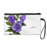 Purple Pansies or Violas: Colour Pencil Art: Flora Wristlets