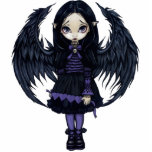 Purple Paper Hearts gothic fairy Photo Sculpture