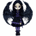 Purple Paper Hearts gothic fairy Photo Sculpture photo sculptures