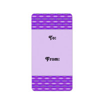 purple pattern gift tags
