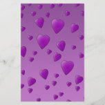 Purple Pattern of Love Hearts. Flyers