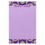 purple pattern stationery