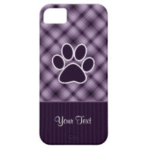 Purple Paw Print iPhone 5 Cases