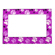 Purple Paw Print Magnetic Frames